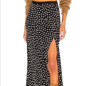 Sanctuary Capture Maxi Skirt, Latte Dot, Small